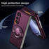Magnetic Case for Galaxy Z Fold 5 5G, Lightweight Slim Fit Drop Protection Rugged Shockproof Cover - Wine Red