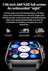 Smart Watch 1.96" AMOLED HD Smartwatch, Full Health Monitor for Women Men, Low Power Consumption (Light Silver)