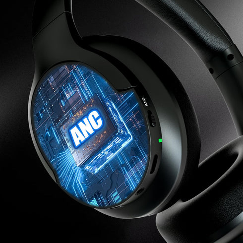 Over The Ear ANC Bluetooth Headphones, 60H Playtime Active Noise Cancelling Wireless/Wired Headphones with Microphone