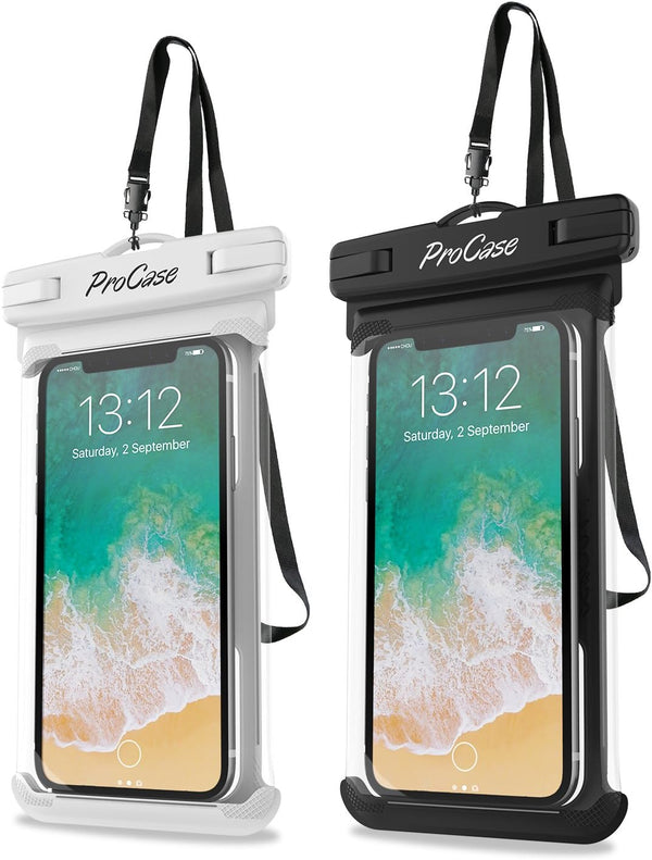 ProCase 2 Pack Waterproof Phone Pouch, Underwater Phone Case Up to 7", Dry Bag for iPhone & Galaxy