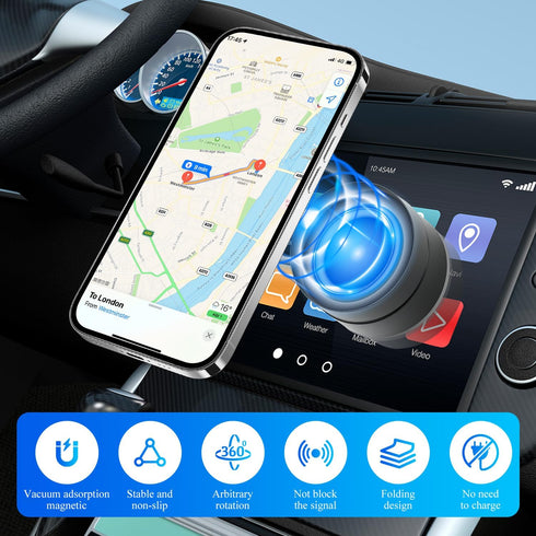 Kanroadi 2025 Vacuum Magnetic Suction Phone Holder, New Magnetic Suction Phone Mount, Foldable Portable Double-Sided