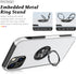PELEPUES Shockproof Case for iPhone 13, Military Grade Cover with Embedded Finger Ring and Reinforced Metal Stand