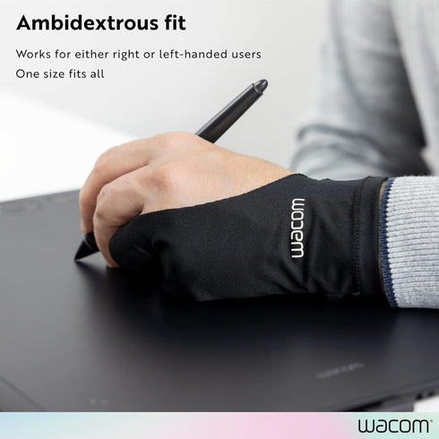 Wacom Drawing Glove, Two-Finger Artist Glove for Drawing Tablet, Eco-Friendly, One-Size (1 Pack)