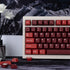 Jamon Keycaps Set, 173 Double Shot Cherry Profile Red PBT Keycaps with Key Puller for 60%, 75%, 80%, 85%, 100%