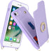 for iPhone 7/8/SE 2020/SE 2022 Case with Card Holder and Strap for Women,Crossbody Lanyard,Kickstand Ring Stand,Snap Clasp,Phone Wallet Cases 4.7 inch(Purple)