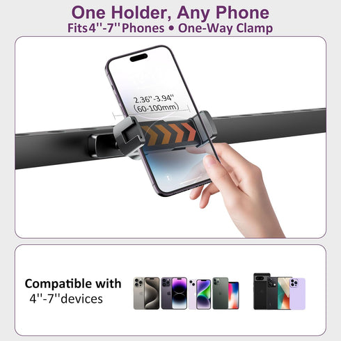 NINEFATICS 6 N52 4.77" 17/16/15/14 Magnetic Phone Holder for Gym, Magnet Gym Phone Mount w/ x Magnets, Home Workout Gym