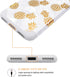 Fingic Pineapple Case for iPhone 8 & 7, Slim Golden Pineapple & Grey Marble Pattern, Hard PC Soft Rubber