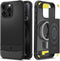 Spigen iPhone 15 Pro Case - Magnetic Rugged Armor MagFit, Matte Black, Extreme Protection, MagSafe Compatible (2023)
