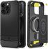 Spigen iPhone 15 Pro Case - Magnetic Rugged Armor MagFit, Matte Black, Extreme Protection, MagSafe Compatible (2023)