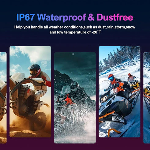 YYTFY Headset IPX67 5.3 /1200mAh Headset Motorcycle Bluetooth with Voice Assistant,Helmet Speakers Waterproof