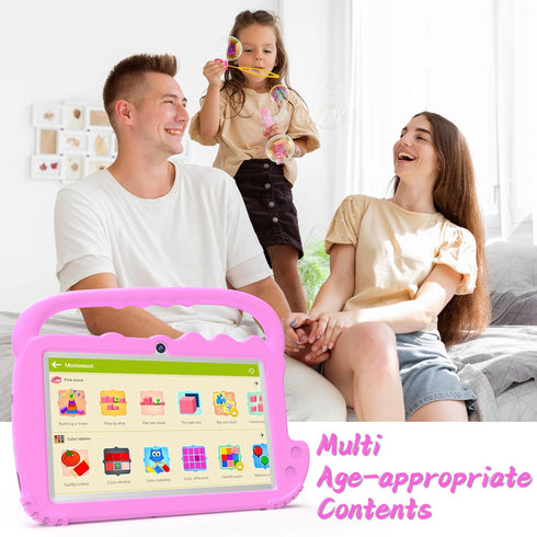 YQSAVIOR Kids Tablet 7 inch, Android 12 Tablet for Kids, 4GB RAM 32GB ROM, Bluetooth, IPS Screen, Parental Control,