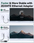 ZEXMTE USB C to Ethernet Adapter for Chromecast with Google TV, USB C to RJ45 Ethernet Network Adapter