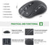 2.4G Wireless Mice, Super Energy Saving Portable Optical PC Laptop Mouse, 5 Adjustable DPI, 6 Buttons for Windows,