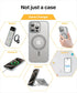 andobil Case for iPhone 15 Pro Max with 360° Ring Stand, Military Drop Protection, Slim Magnetic - Natural Titanium