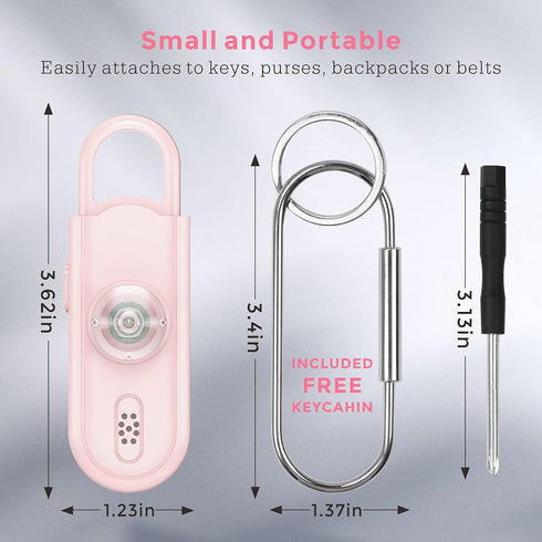 Personal Safety Alarm for Women, 130dB Loud Siren with SOS Strobe Light and Flashlight for Emergency Alerts