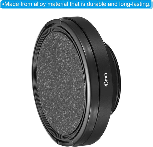 PATIKIL 43mm Lens Hood, Wide Angle Matte Surface Anti-reflective Hood with Cap and Cleaning Cloth for Nikon, Fujifilm