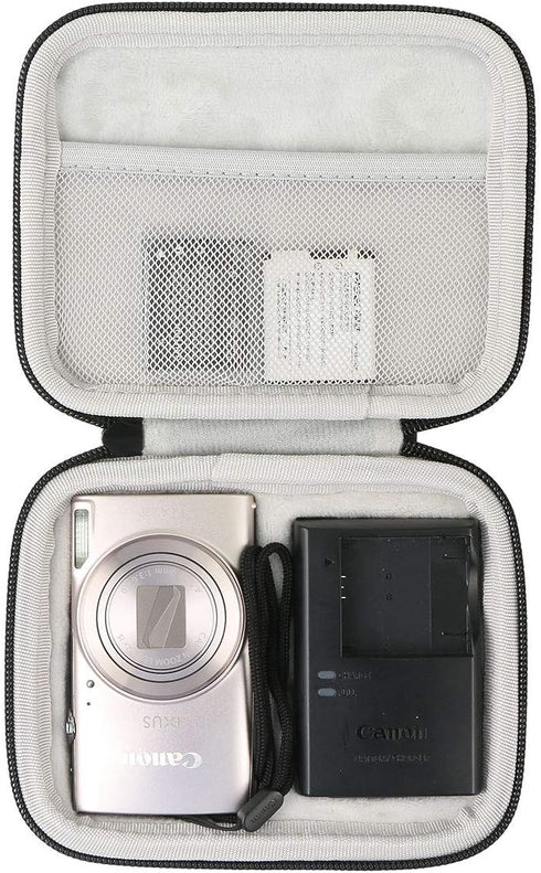 khanka Hard Travel Case Replacement for Canon PowerShot ELPH 180/190/360 Digital Camera in Black