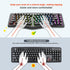 HXMJ Cable,69 -Wired Ergonomic Gaming Keyboard,Mechanical Feel,Detachable USB Keys,RGB Backlit-Black