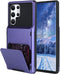 Samsung Galaxy S22 Ultra Wallet Case, Purple Shockproof Cover with 4-Card Holder Slot, Heavy Duty Protection