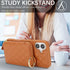 Hamany 17 17 5G 6.3 Inch-Brown for iPhone Case Wallet with Card Holder,for iPhone Phone case Wallet with Zipper