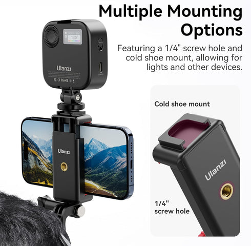 ULANZI Phone Chest Mount + Head Strap Mount for POV, Hands-Free Phone Holder Support for Vertical Shots, Chest and Head