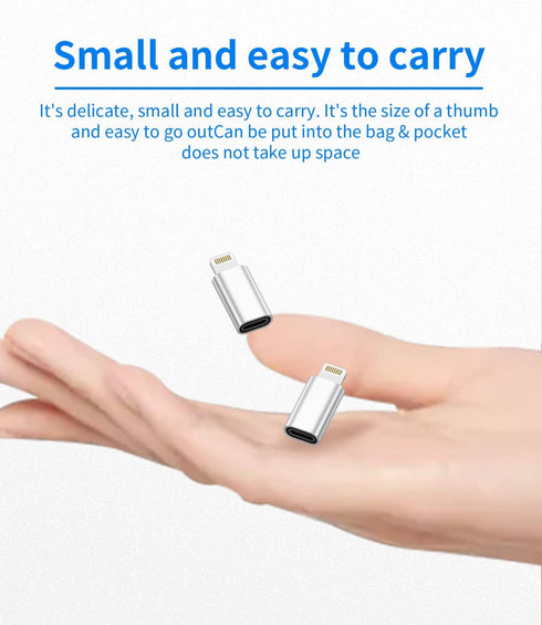 Zoyuzan 3-Pack USB C Female to Lightning Male Adapter for iPhone 12, 11 Pro Max, iPad Air - Fast Charging & Data