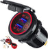 Quick Charge 3.0 Dual USB Car Charger Socket with Touch Switch 12V/24V 36W for Marine, Boat, Motorcycle, Truck, Golf