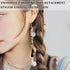 Earphone Anti Lost Earring Clip 1 Pair, Creative Heart-Shaped Tassel Earrings with Black Clip for AirPods