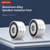 Audiocrast 4X Silver Aluminum HiFi Speaker Isolation Feet Pad, 40x20mm Non-Slip Vibration Dampener for Subwoofer