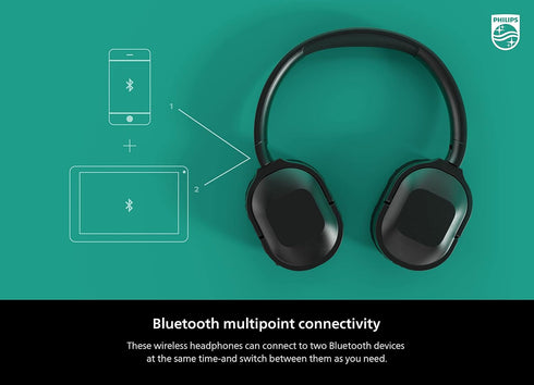 Philips Active Noise Cancelling Bluetooth Headphones H6506, Lightweight, 30h Playtime, Deep Bass