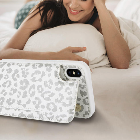 iCoverCase iPhone Xs Max Wallet Case with Card Holder, RFID Blocking PU Leather Protective Case for 6.5 Inch iPhone Xs