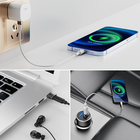 USB to USB C Adapter 5 Pack, Type C Female to Male Charger Converter for iPhone 15, iPad, Samsung Galaxy S23