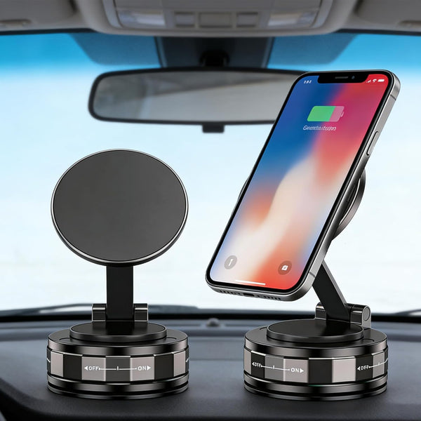 Barydee Magnetic Car Phone Mount, Vacuum Suction Cup Phone Holder for Dashboard &