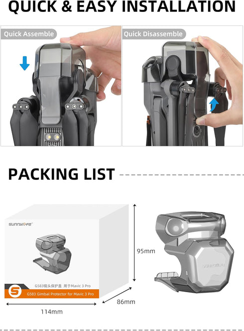 DJI Mavic 3 Pro Lens Cap Gimbal Guard Vision System Protector for Mavic 3 Pro Drone Accessories