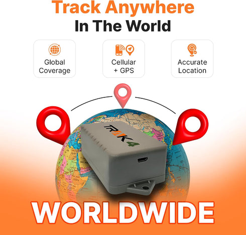 Trak-4 Assets, GPS Tracker for Vehicles, Equipment. Long Battery Life, Waterproof, Global Tracking. Low-Cost