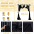 FUHSY Wedding Arch Draping Fabric, 29" x 20FT Black Sheer Curtains for Backdrop Wedding Drapery.