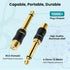 RCA to 1/4 Inch Adapter 2 Pack, 6.35mm Quarter Inch TS Mono Male to RCA Female Jack Plug, Gold-Plated Guitar Connectors, Audio Converter Premium Quality Series