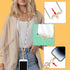 Layered Crystal Phone Crossbody & Wrist Lanyard - Anti-Theft Design for Women
