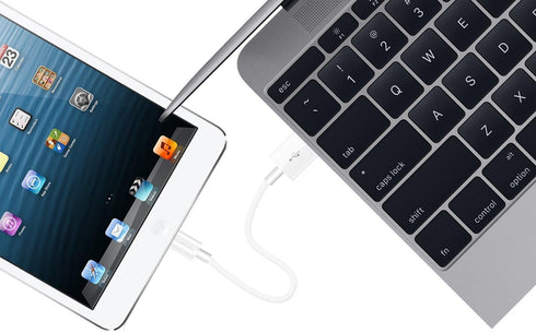 HomeSpot 8pin Short Cable 5inch - White, Compatible with iPhone 12/11/XR/XS/8/8 Plus/7/7 Plus, iPad Air/Pro (1 Pack)