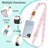 Piefly Cute Phone Lanyard Crossbody Strap, Girly Bowknot Cell Phone Lanyard for Women, Wrist Strap Wristlet Adjustable