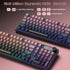 BlueFinger 98 RGB Gaming Keyboard, Keys USB Wired Keyboard with Rainbow Backlit, Volume Knob & Screen, Quiet Typing