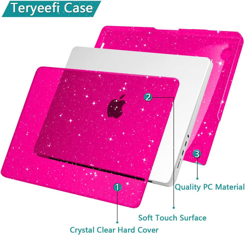 Teryeefi M5 M4 M3 M2 M1 14 inch 2026 2025 2024 2023 2021 A2918 A2992 A2779 A2442, for MacBook Pro Case fits Model