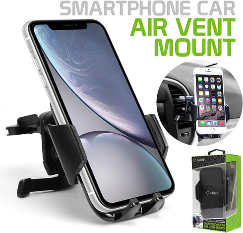 Car Air Vent Phone Holder - Universal Cell Phone Mount for Hands-Free Cradle in Vehicle
