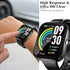 2 Pack Protective Case for TOZO S3 Smart Watch, Hard PC Bumper Cover with Built-in Tempered Glass, Black (Not for TOZO