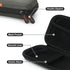 GLCON Dustproof Carrying Case, Portable Small Travel Charger Organizer for Electronic Accessories, Silver Grey