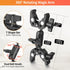 Double Clamp Mount Bracket with 360° Ballhead Magic Arm, Super Clamp for Umbrella, Tripod, and Light Stand