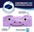 CozyPhones Kids Headphones - Purple Frog, Over Ear, Volume Limited, Thin Speakers, Super Soft Fleece Headband.