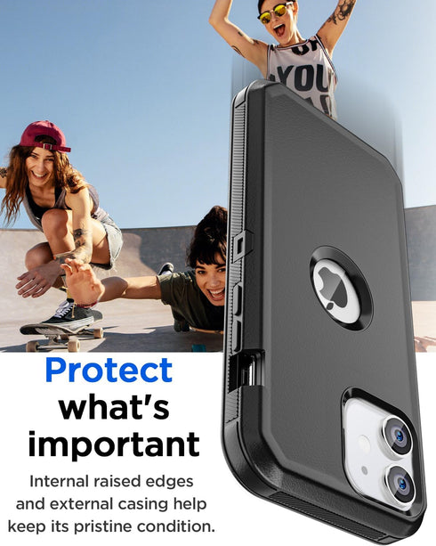 AICase iPhone 11 Case - Rugged Heavy Duty Full Body Shockproof Military Protection, Durable Cover for 6.1" iPhone 11.