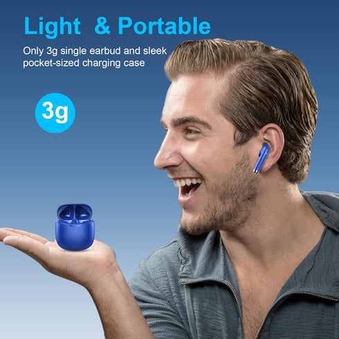 Wireless Earbuds, Bluetooth 5.3 Earbuds Stereo Bass, Noise Cancelling Mic, IP7 Waterproof Sports Earphones, 32H Playtime