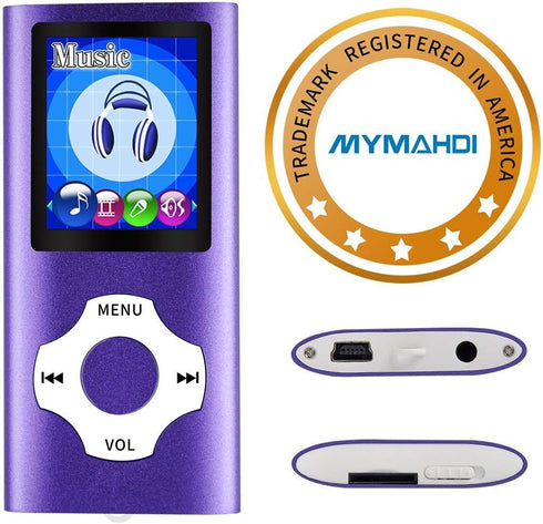 WOWSYS Digital Compact MP3 / MP4 Player - Portable with Photo Viewer, E-Book Reader, FM Radio